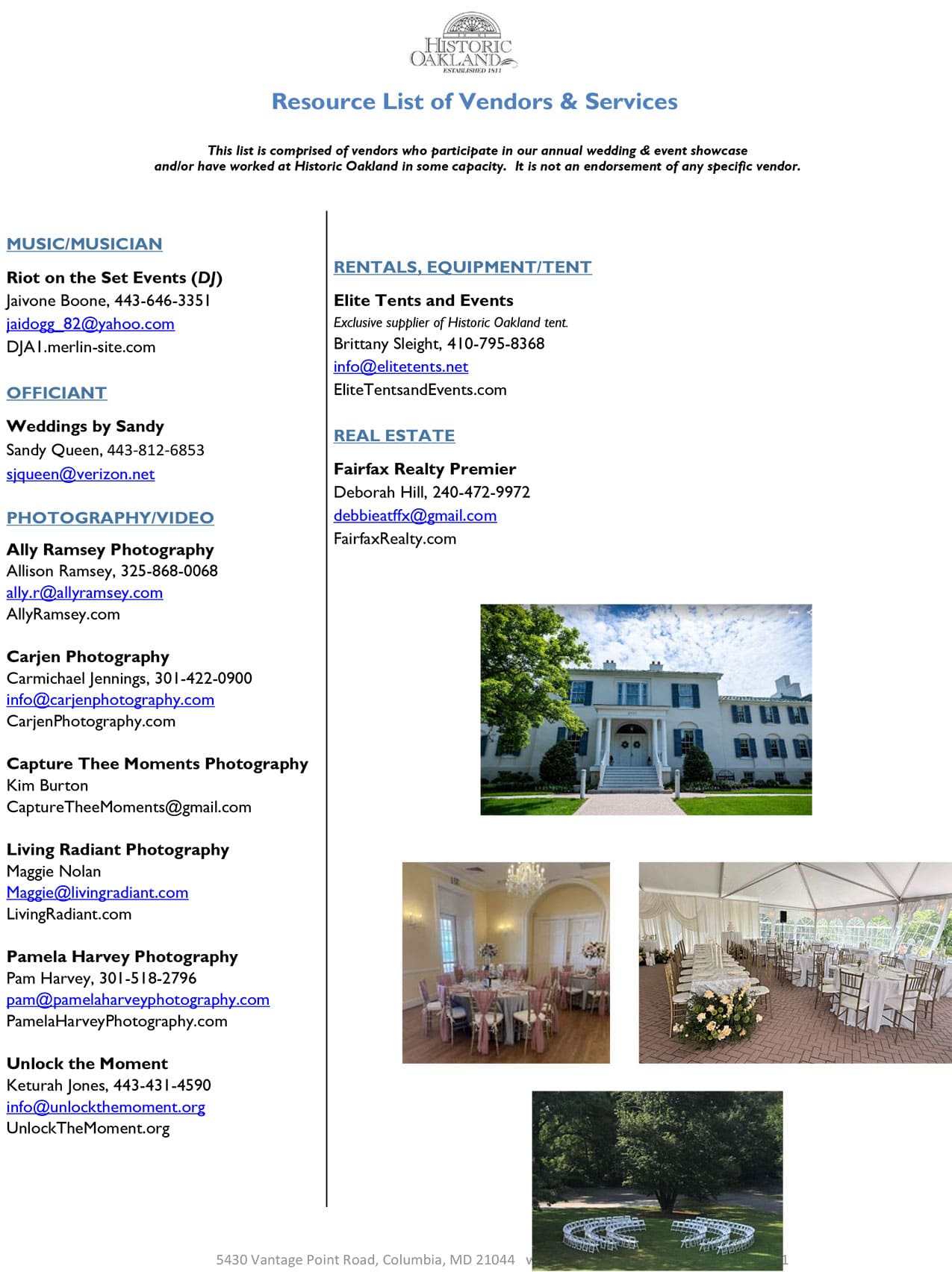 Resource List of Vendors and Services 2026 Revised 051126 2